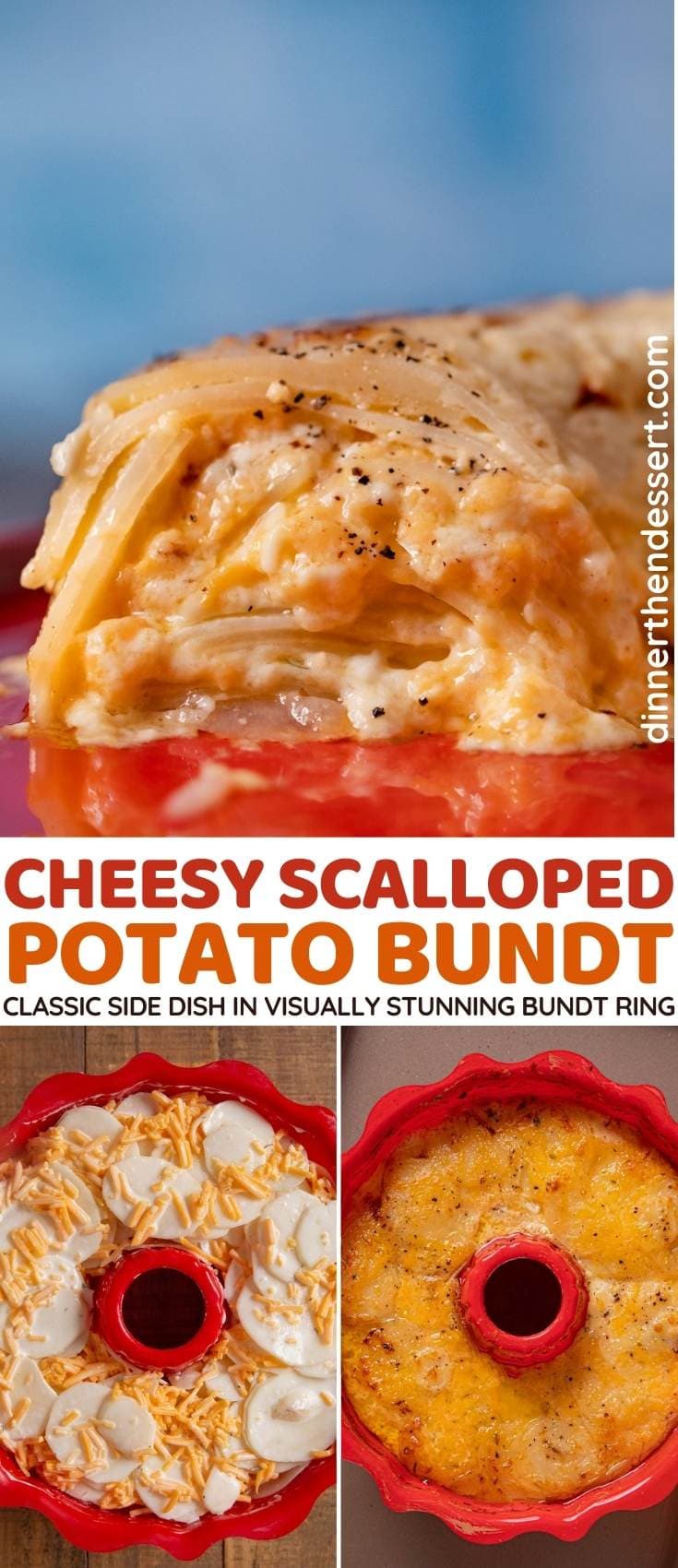 Scalloped Potato Bundt collage