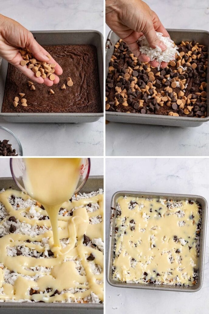 Seven Layer Brownies collage