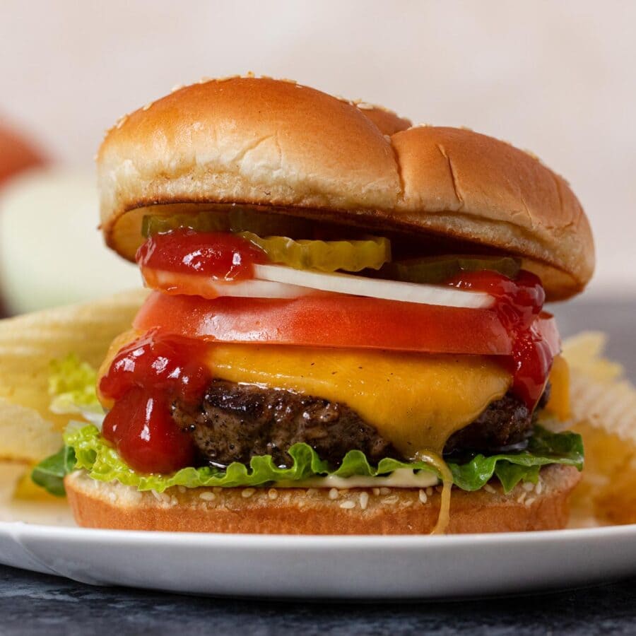 Stovetop Burger on plate