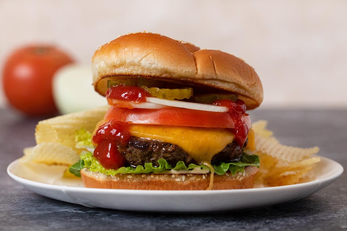 Stovetop Burger on plate