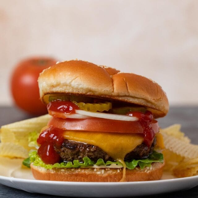 Stovetop Burger on plate