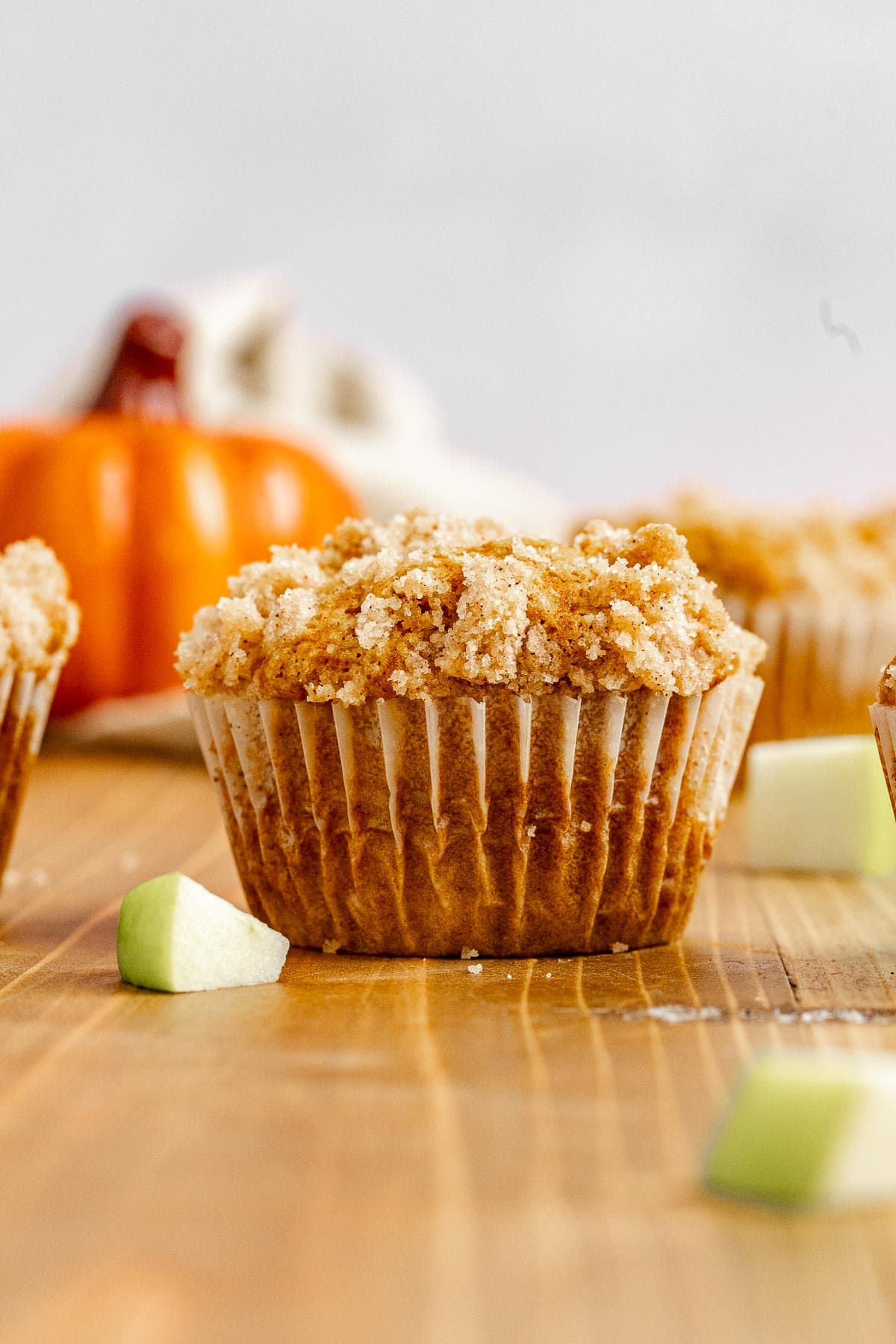 Apple Pumpkin Muffins on table