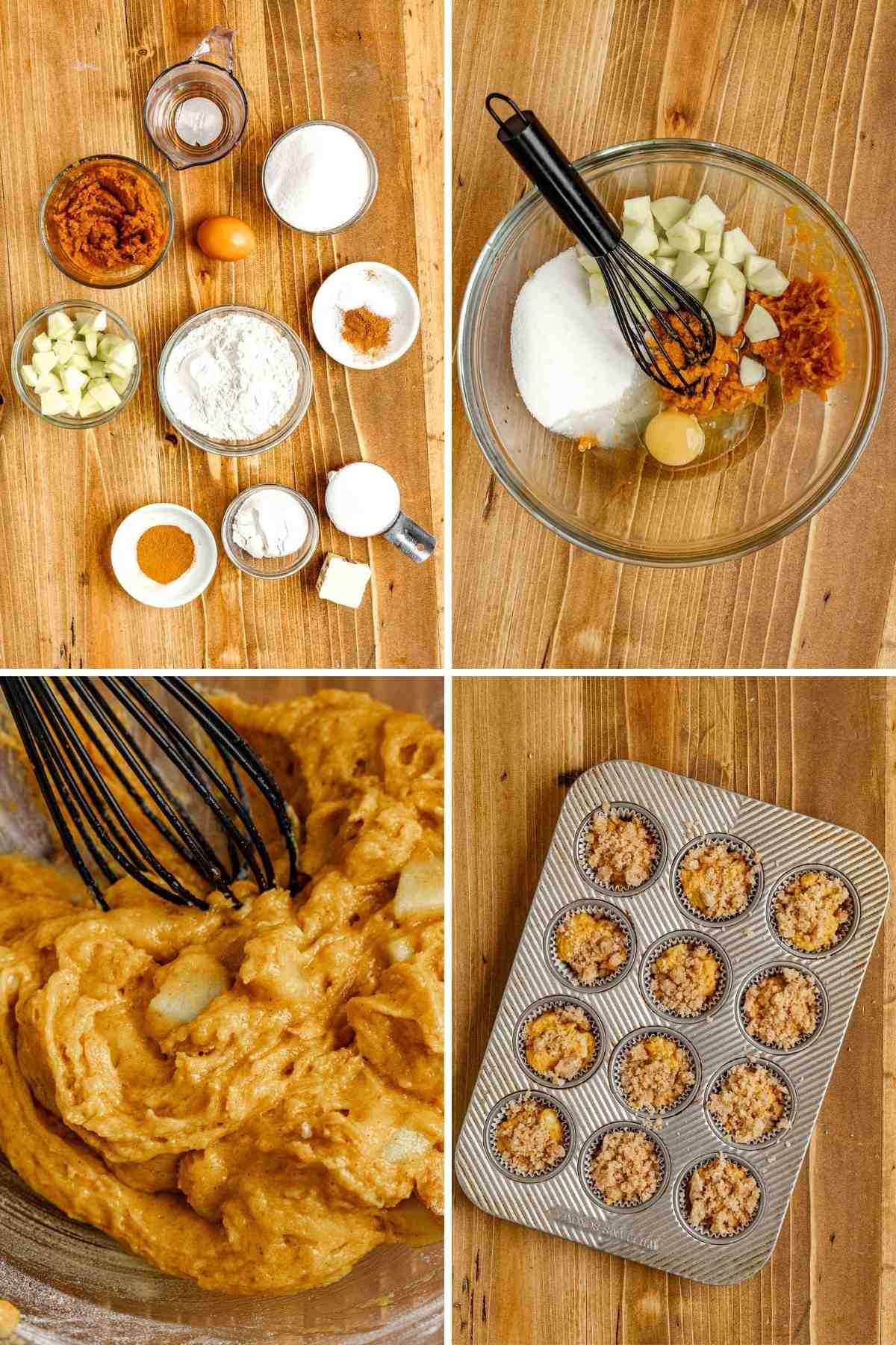 Apple Pumpkin Muffins Collage