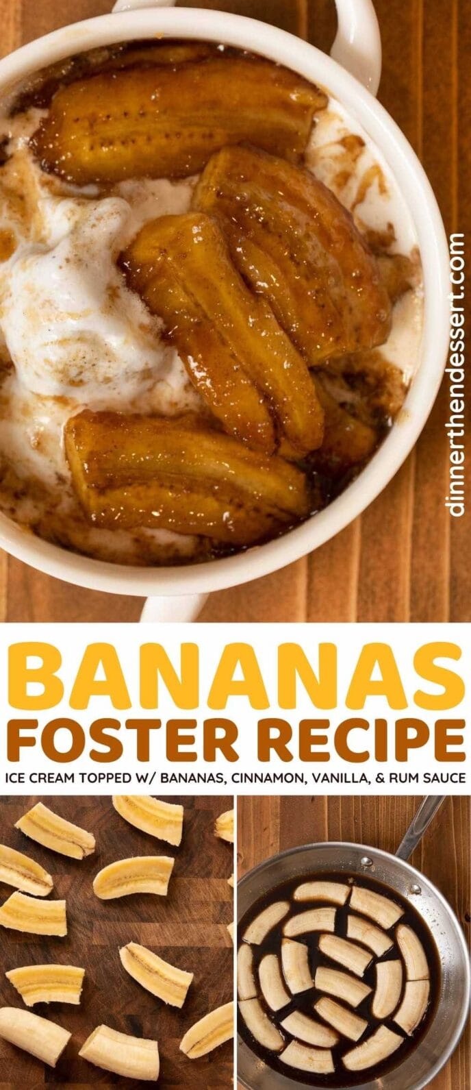 Bananas Foster collage