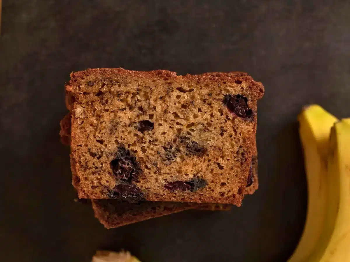 top down view of bread 