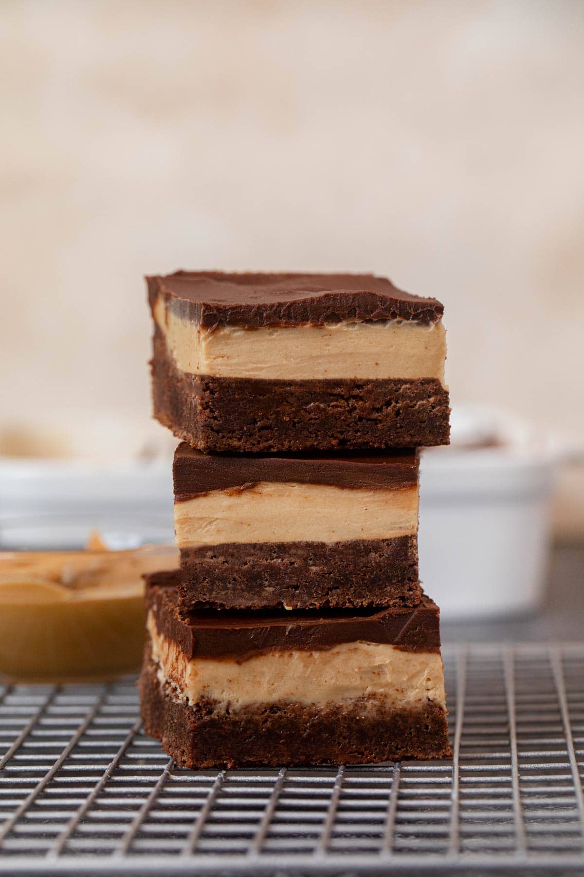 Buckeye Brownies in stack