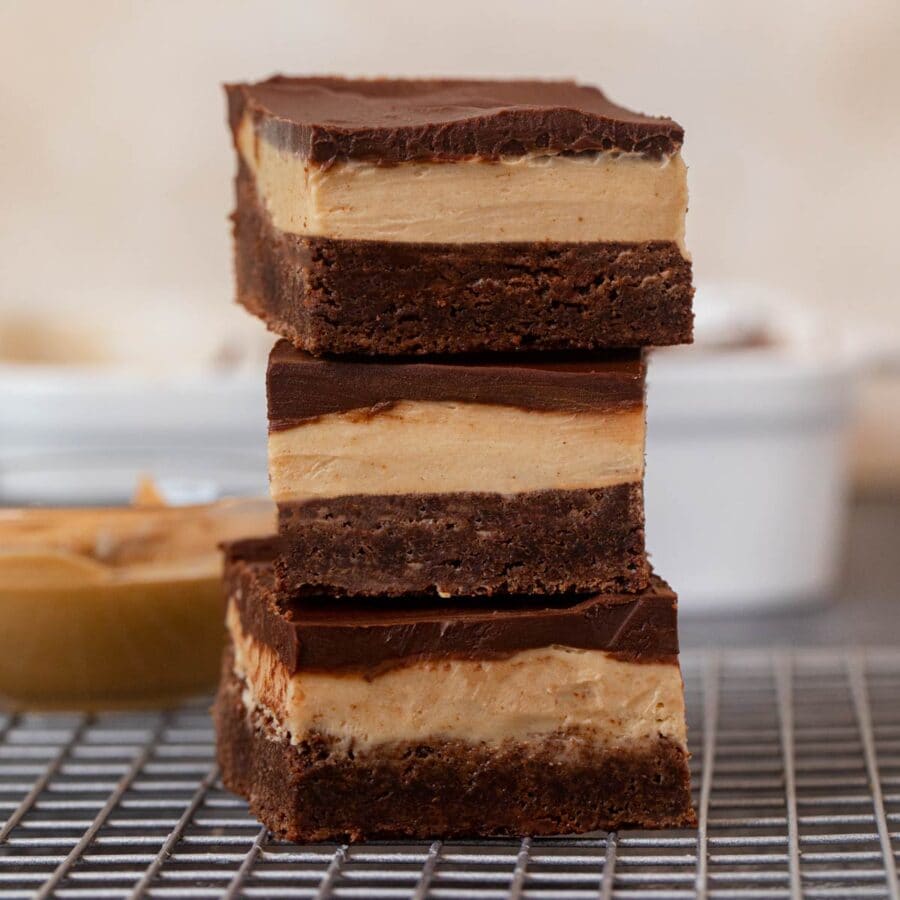 Buckeye Brownies in stack