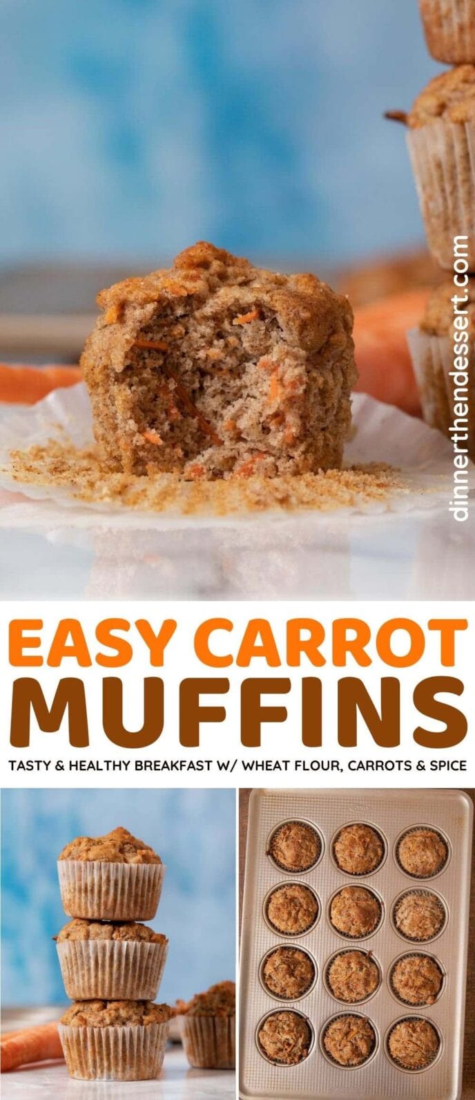 Easy Carrot Muffins collage