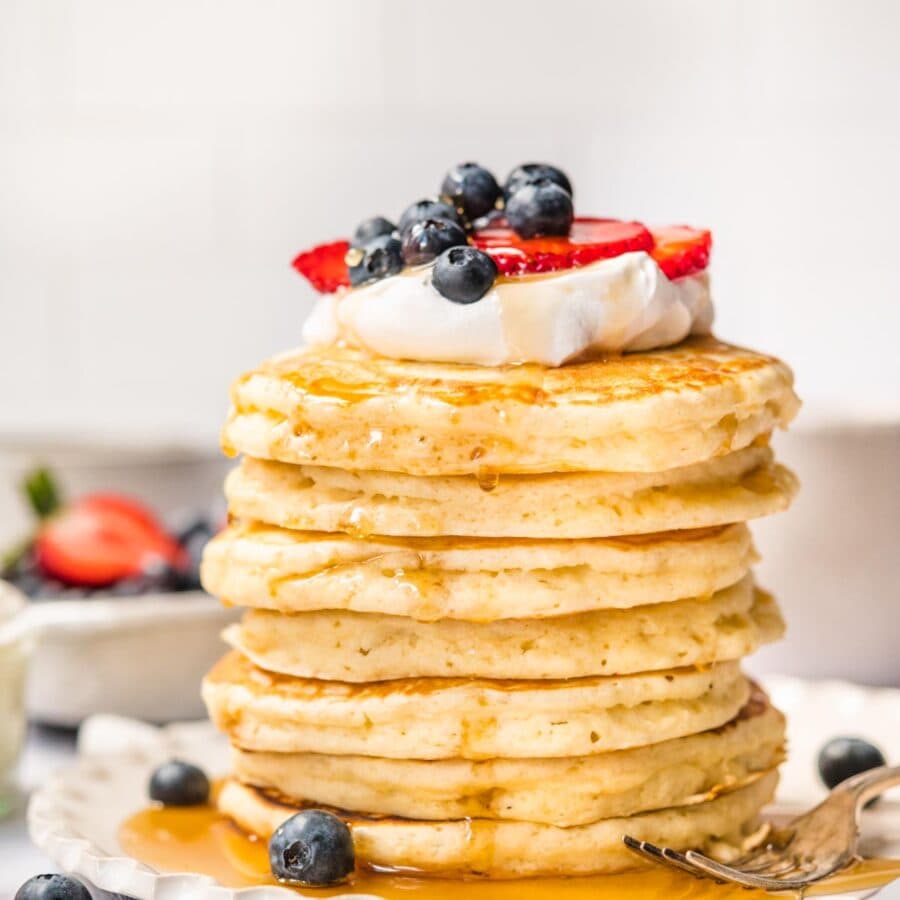 Perfect Fluffy Pancakes Recipe - Dinner, then Dessert