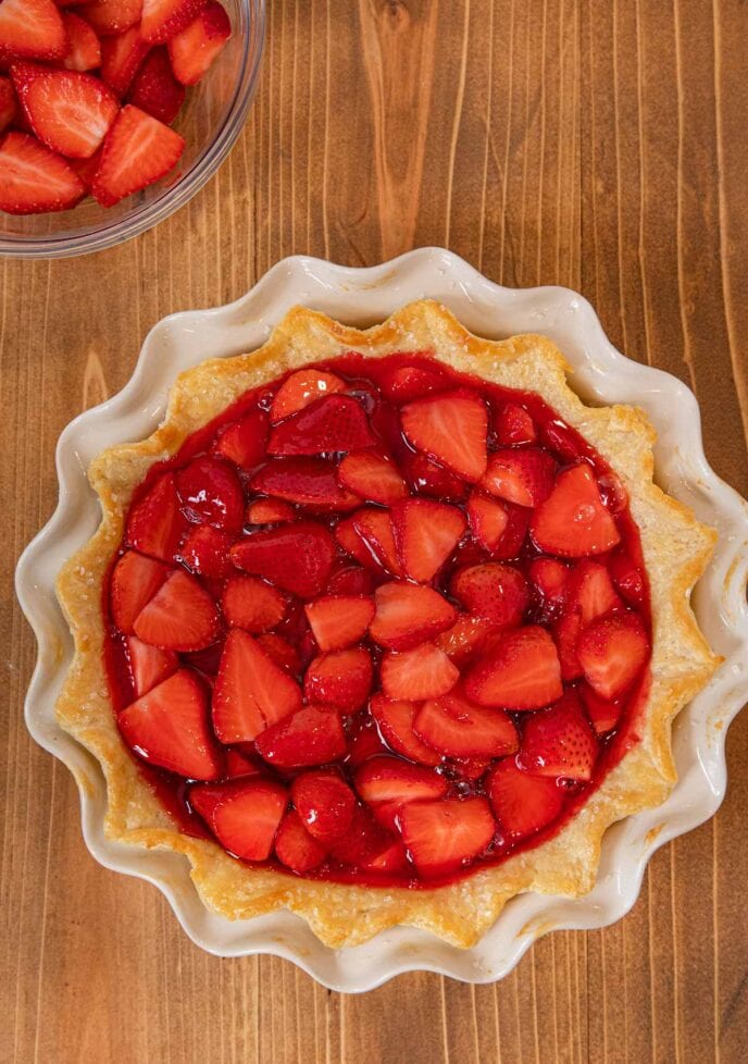 Easy Fresh Strawberry Pie Recipe - Dinner, then Dessert