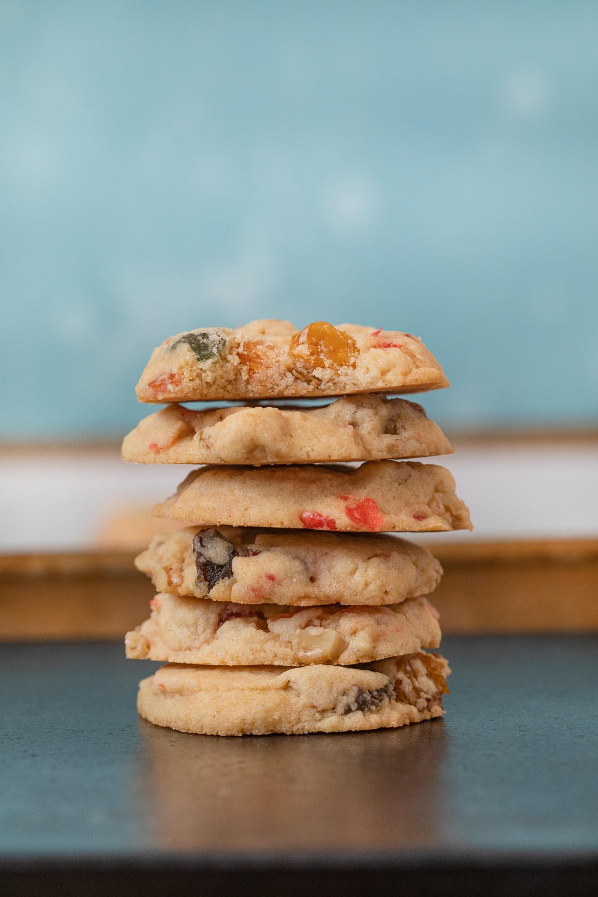 Fruit Cake Cookies in stack