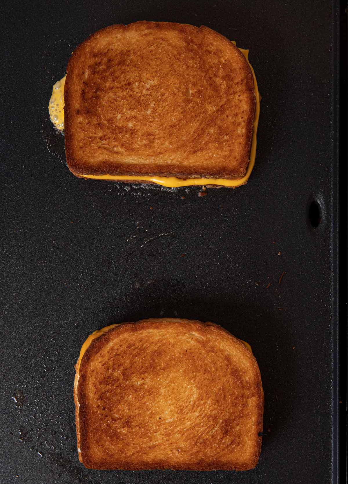 Grilled Cheese Sandwiches on griddle