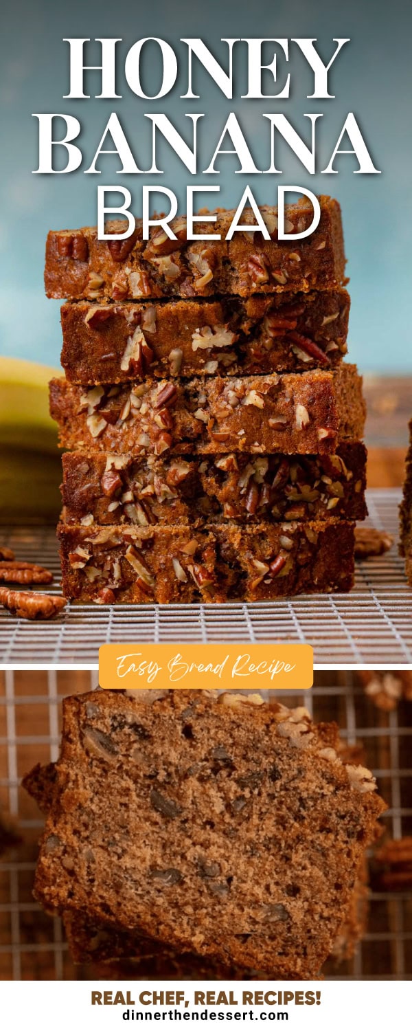 Banana Bread with Pecans pin image