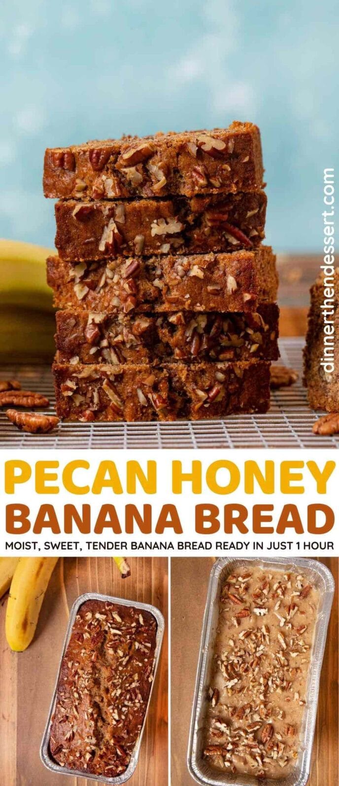 Pecan Honey Banana Bread