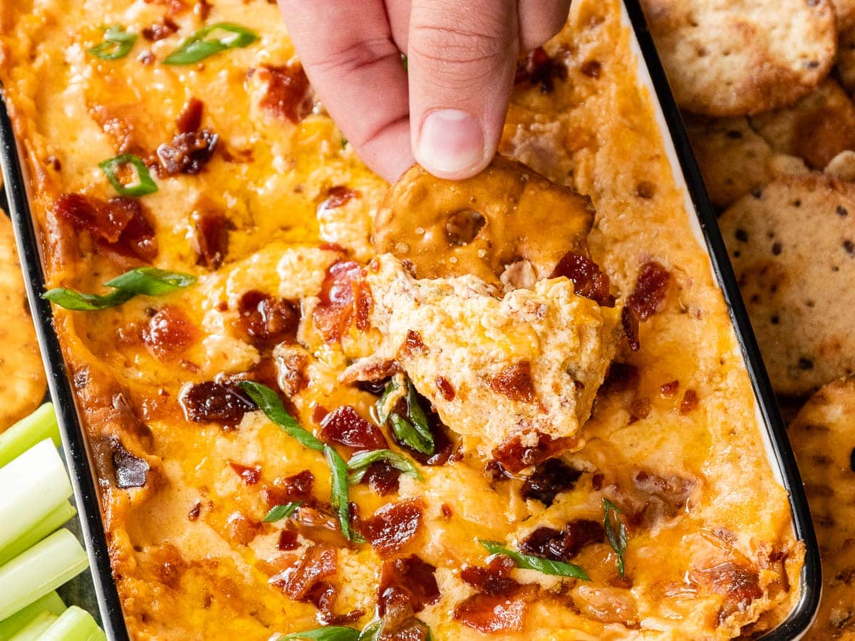 Hot Bacon Cheese Dip Recipe - Dinner, then Dessert