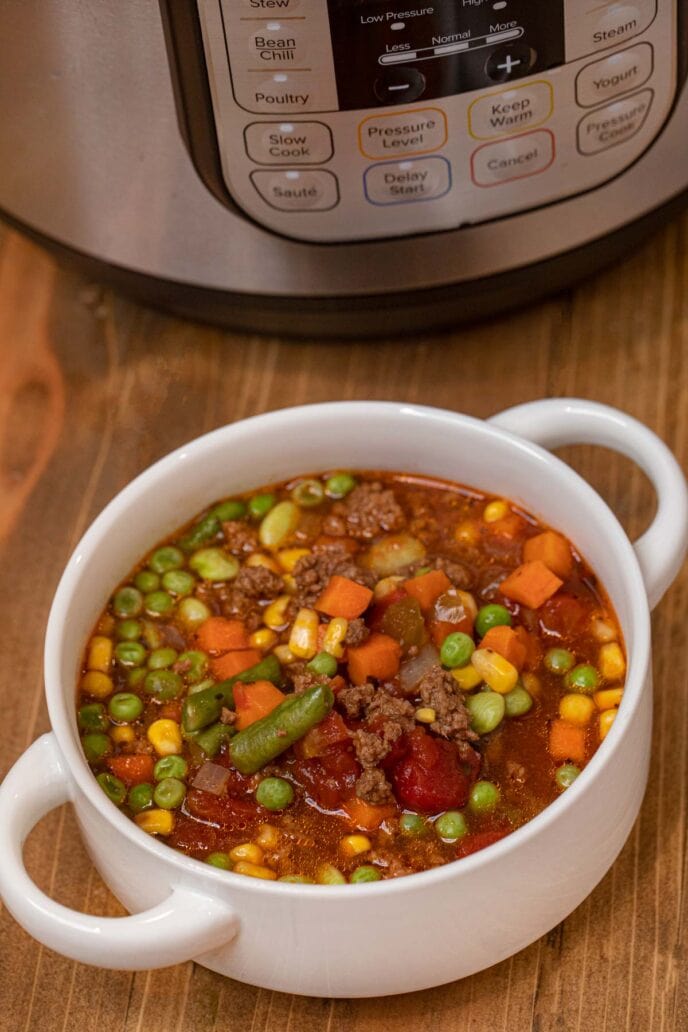 Instant Pot Hamburger Soup Recipe Dinner Then Dessert