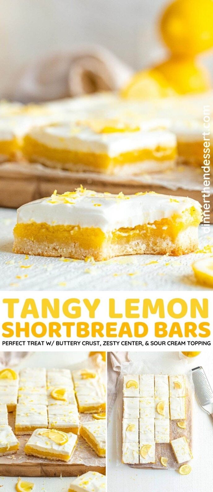 Lemon Shortbread Bars collage