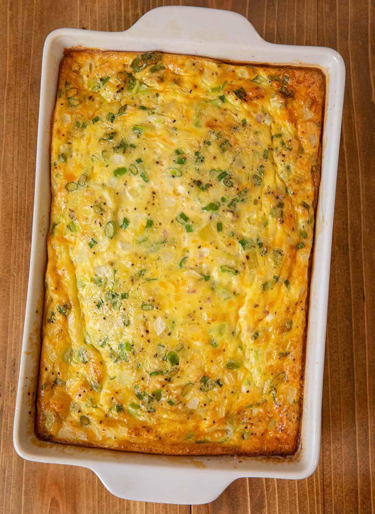 Oven-Baked Omelette baked in baking dish