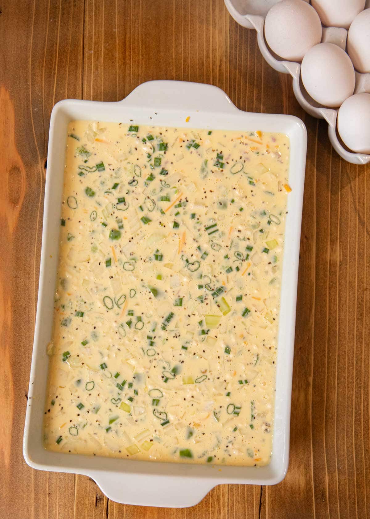 Oven-Baked Omelette eggs in baking dish