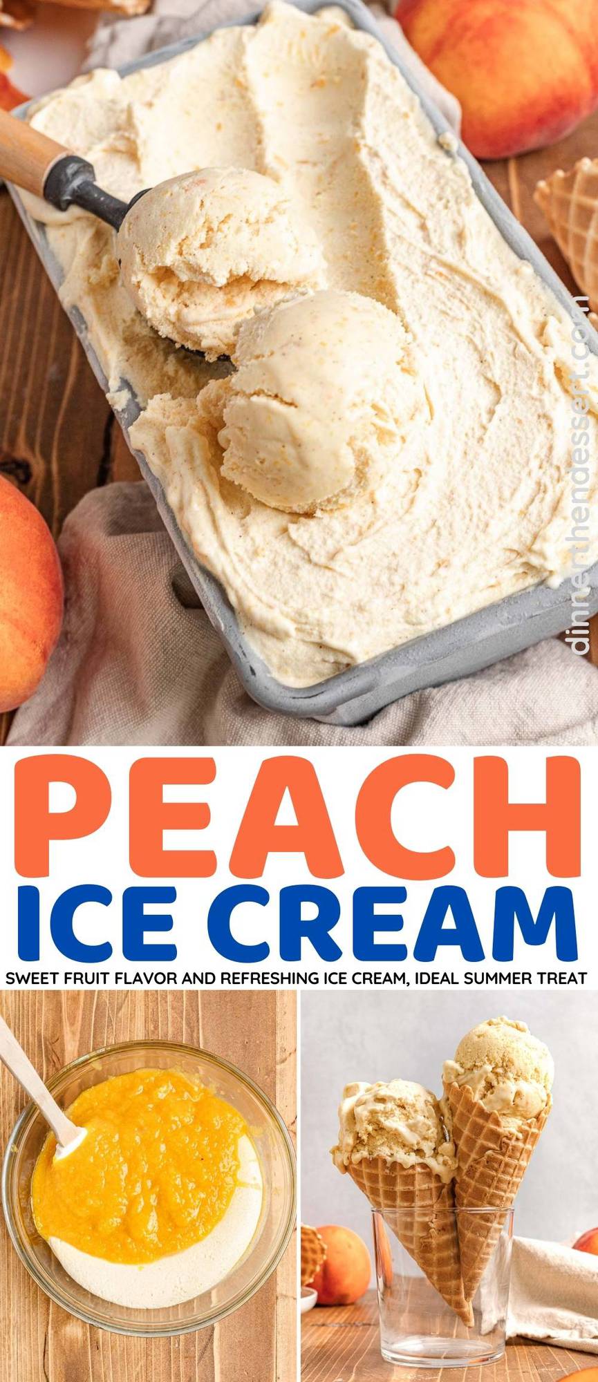 Peach Ice Cream collage