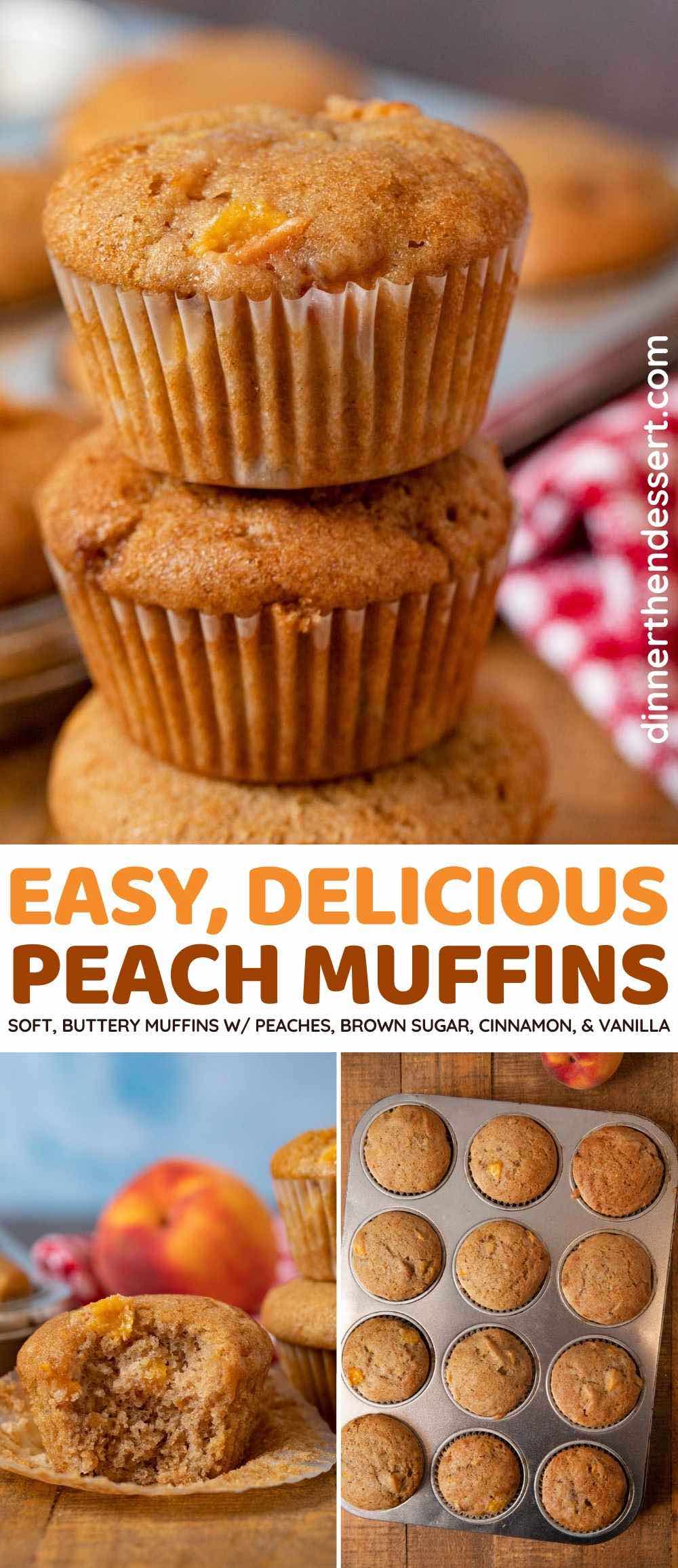 Peach Muffins collage