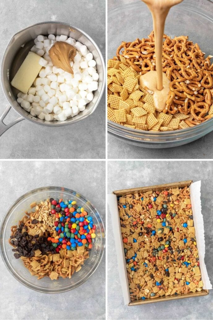 Peanut Butter Trail Mix Bars Recipe - Dinner, then Dessert