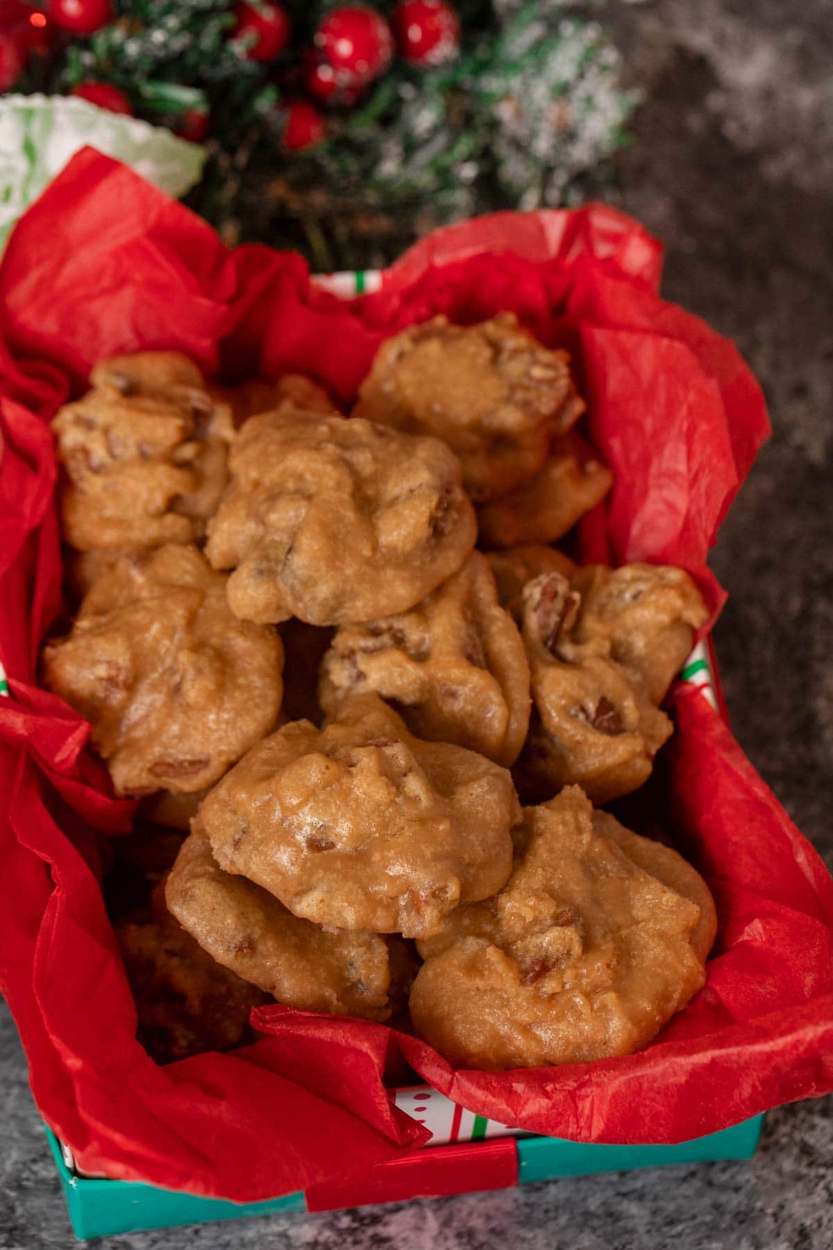 Pralines in Christmas box