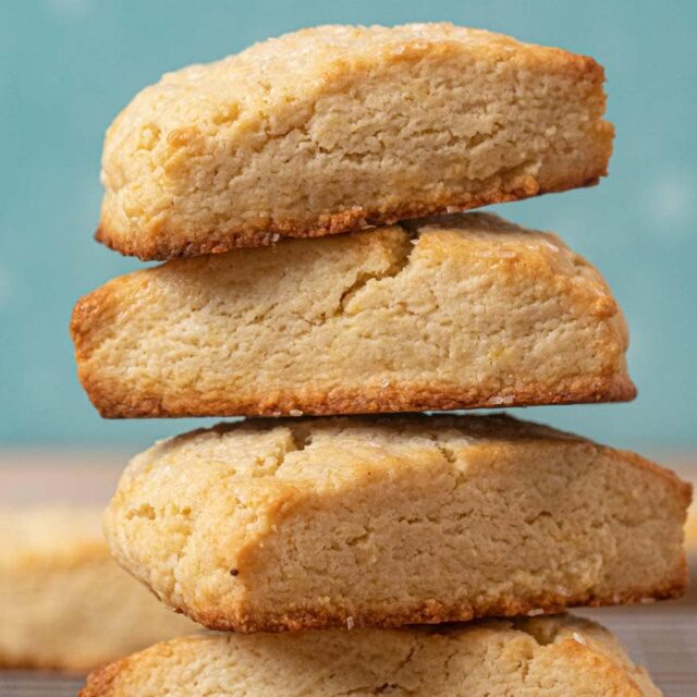 Classic Scones in stacked on top