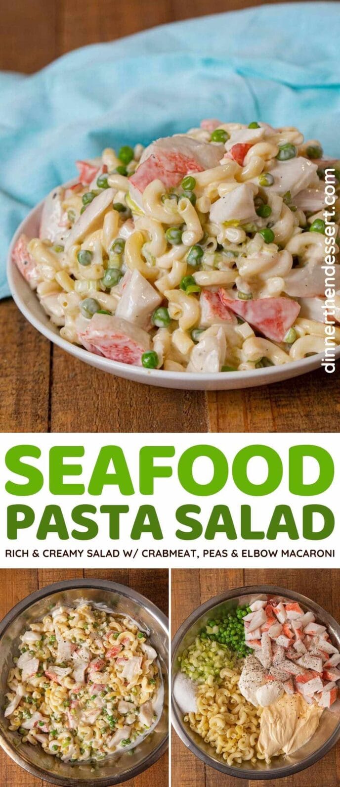 Seafood Macaroni Salad collage