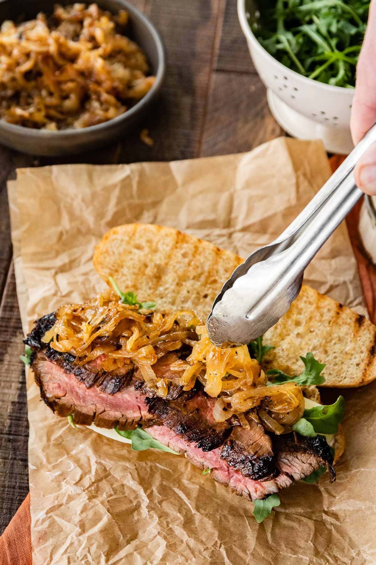 Balsamic Flat Iron Steak Sandwich VIDEO