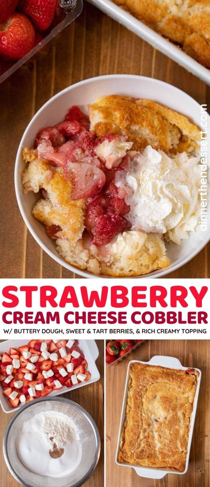 Cream Cheese Strawberry Cobbler