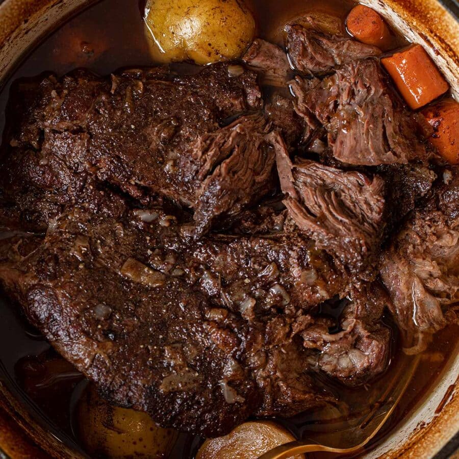 Swedish Pot Roast in pot