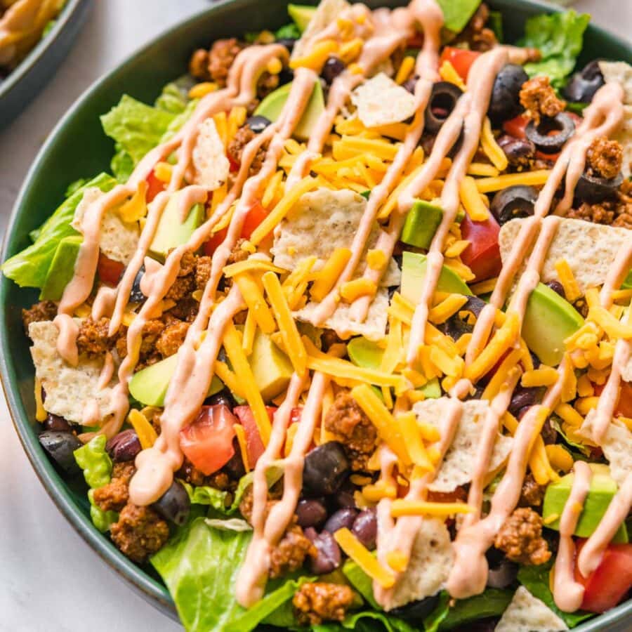 Easy Beef Taco Salad Recipe - Dinner, then Dessert