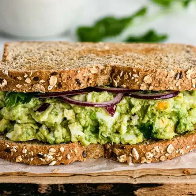 salad made into a sandwich