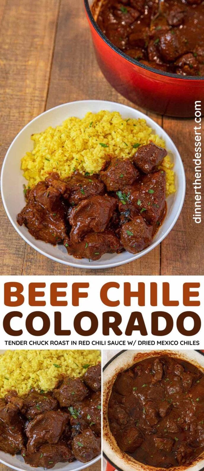 Beef Chile Colorado collage