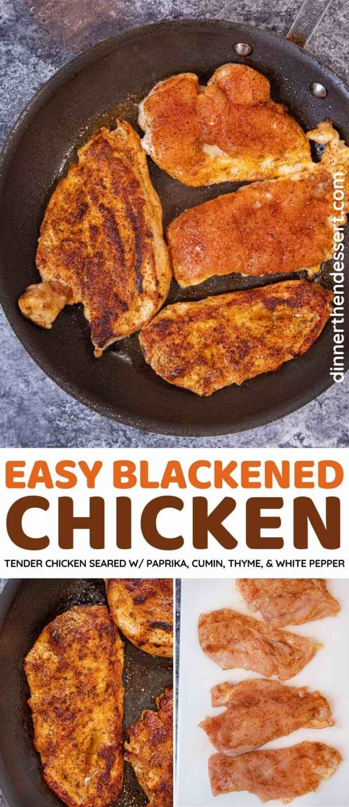 Blackened Chicken collage