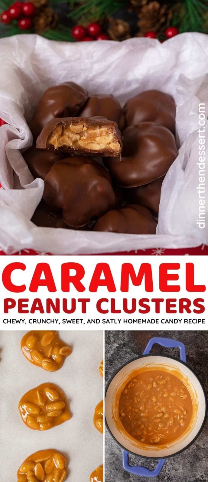 Caramel Peanut Clusters collage