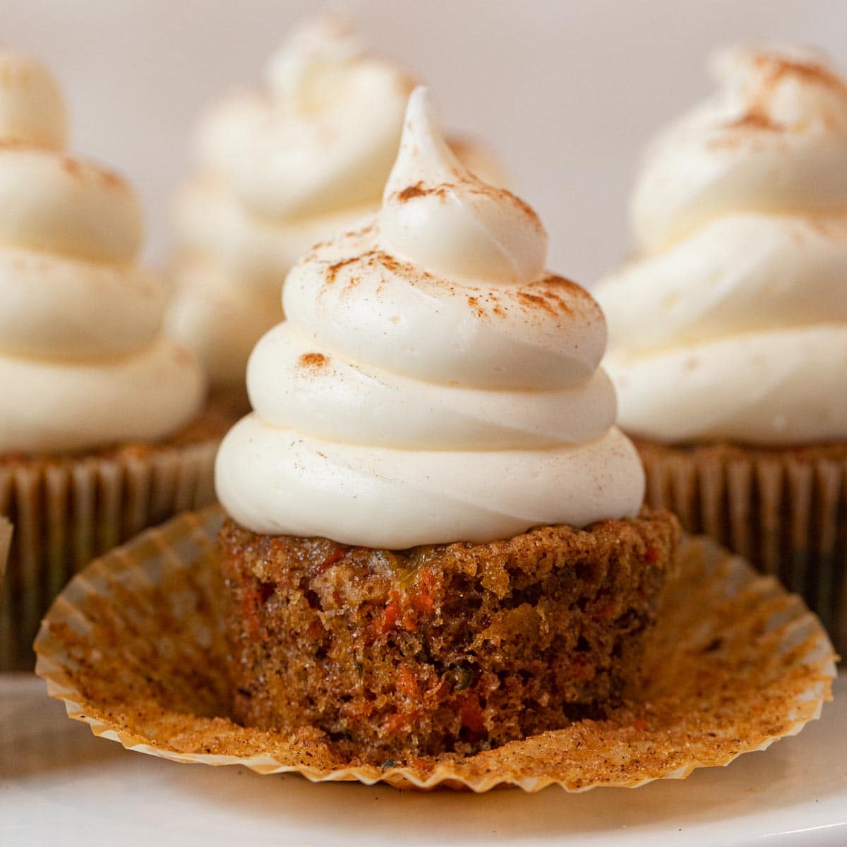 Carrot Cake Cheesecake Cupakes - Crazy for Crust