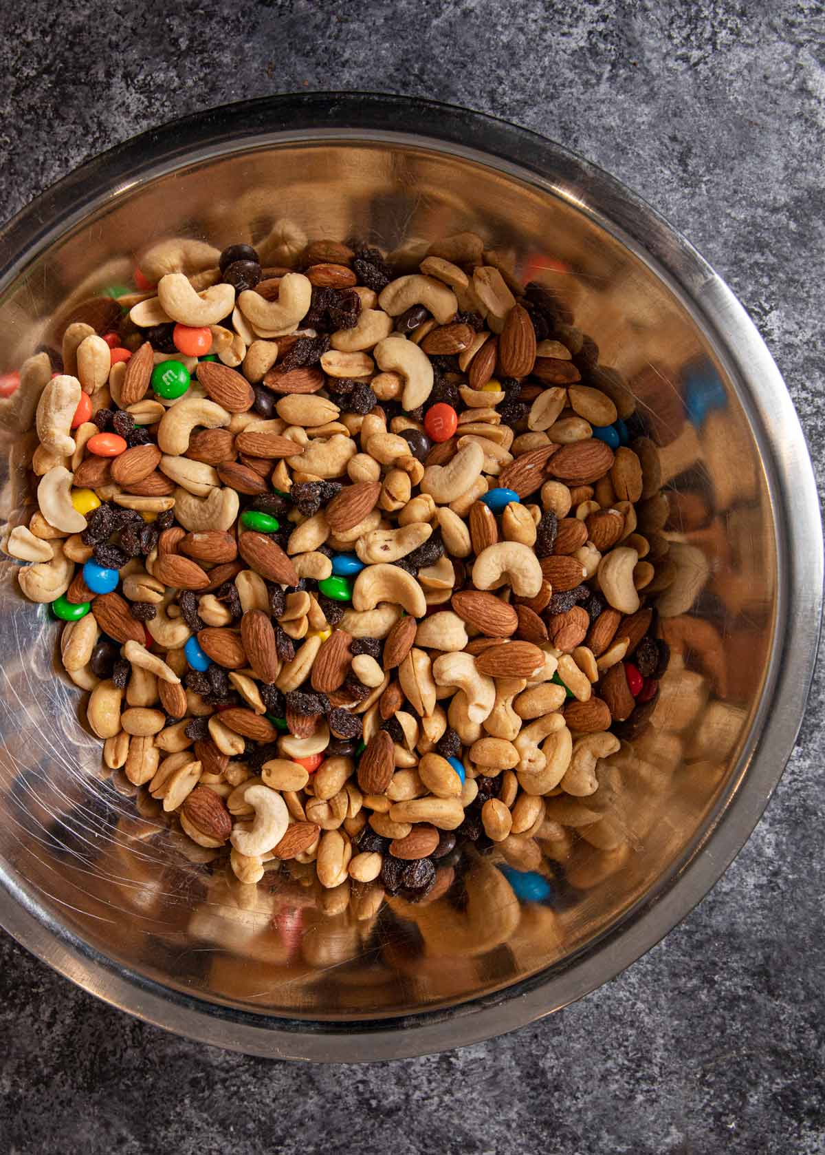 m&m trail mix