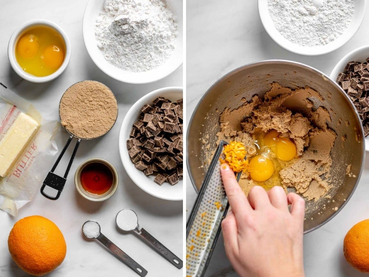 Dark Chocolate Orange Blondies collage