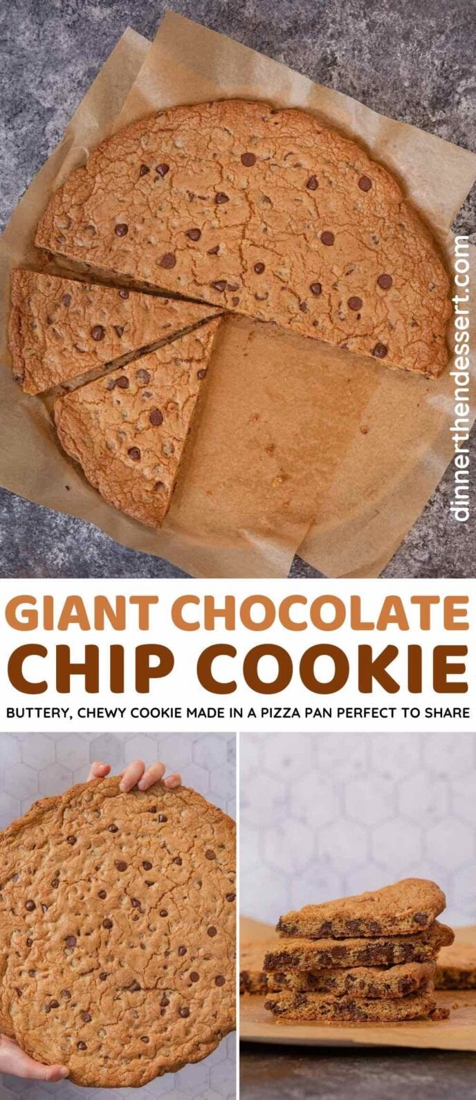 Giant Chocolate Chip Cookie photo collage