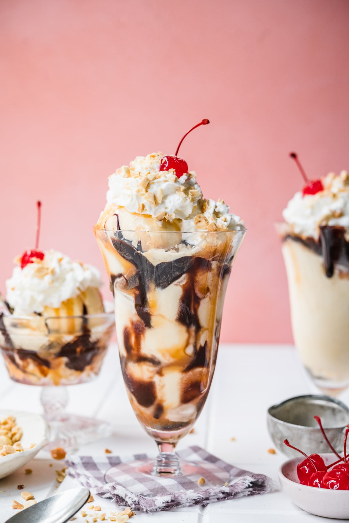 Ice Cream Sundae in glass cup