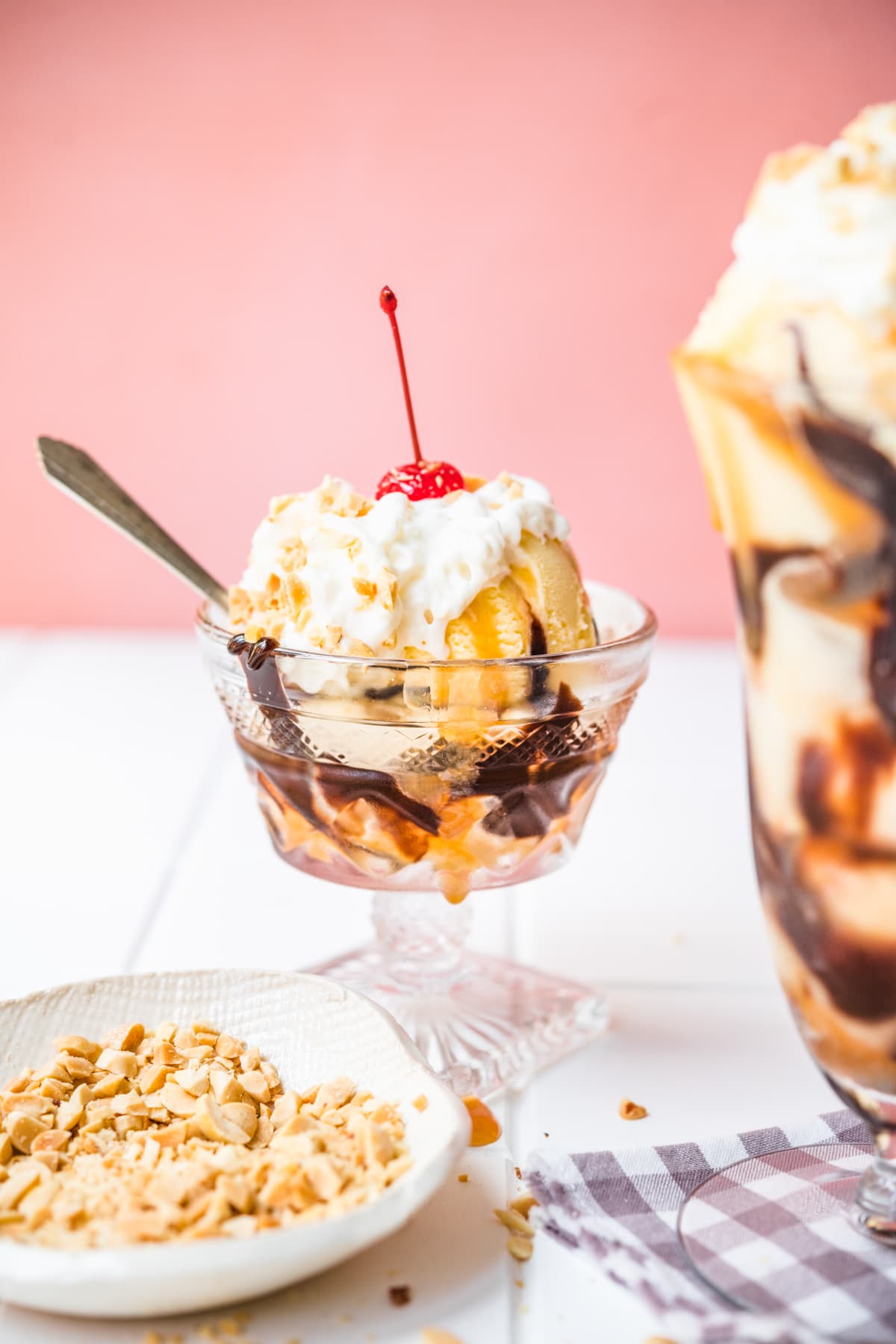 Ice Cream Sundae in glass cup