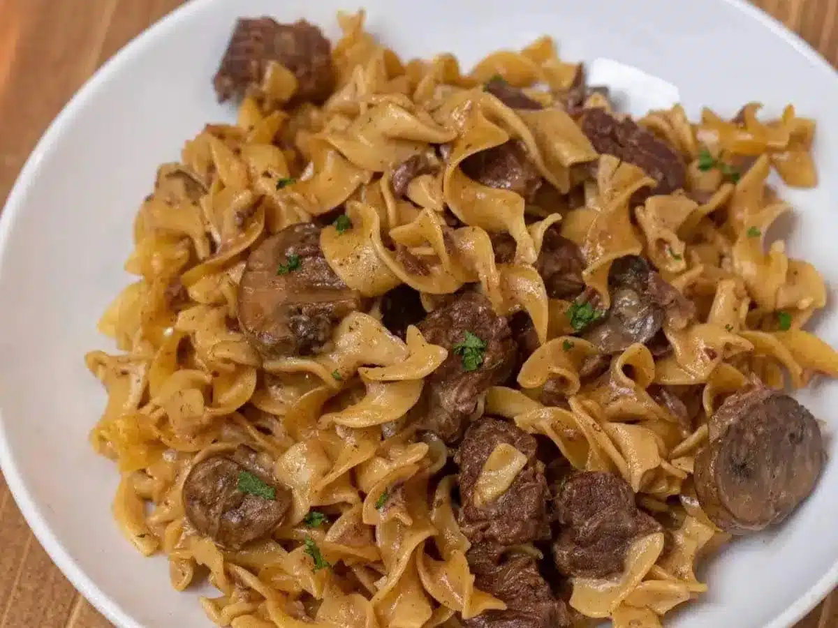 stroganoff on plate