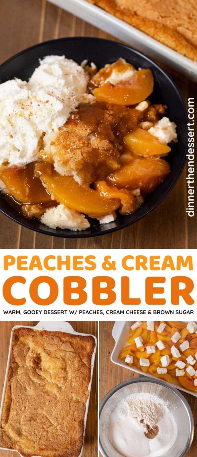 Easy Peaches and Cream Cobbler Recipe - Dinner, then Dessert