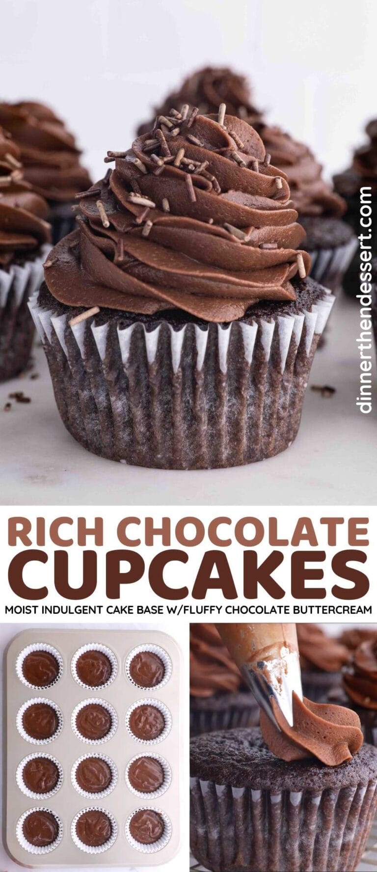 Rich Chocolate Cupcakes Recipe - Dinner, then Dessert