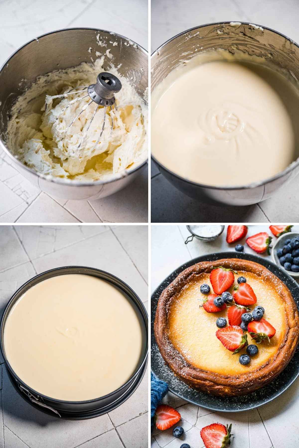 Ricotta Cheesecake Collage