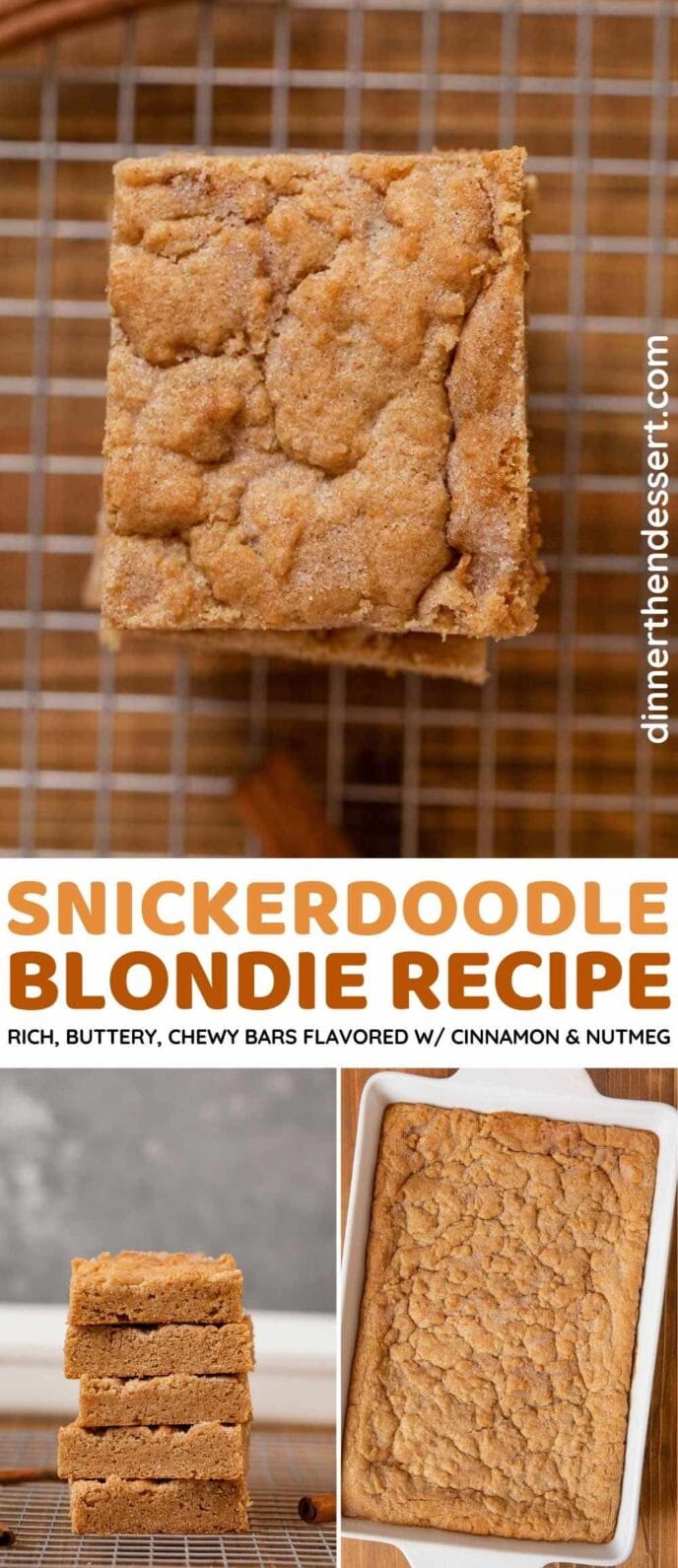 Snickerdoodle Blondies collage