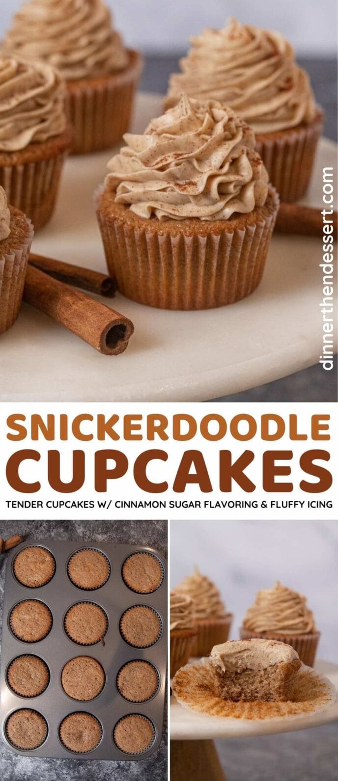 Snickerdoodle Cupcakes collage