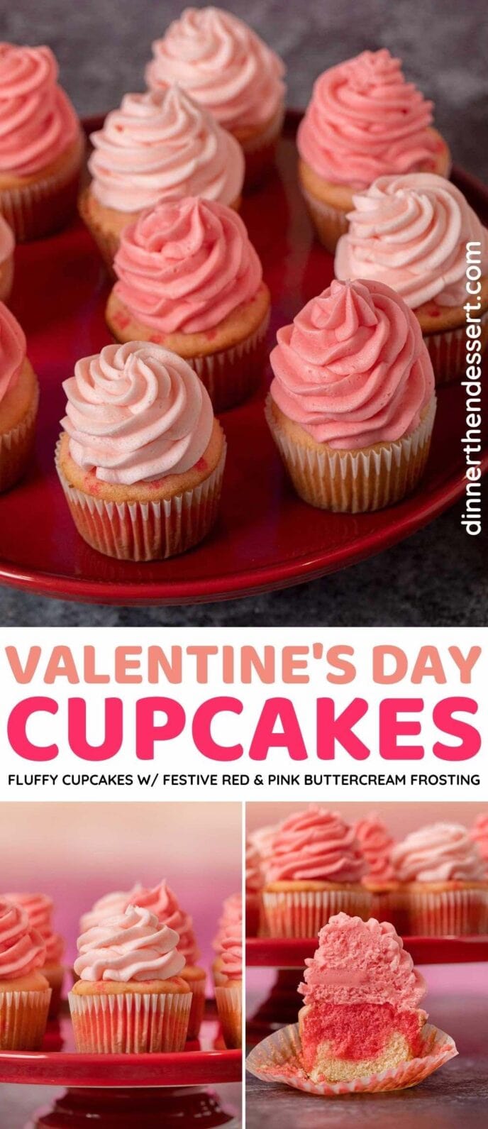 Valentine's Day Cupcakes collage